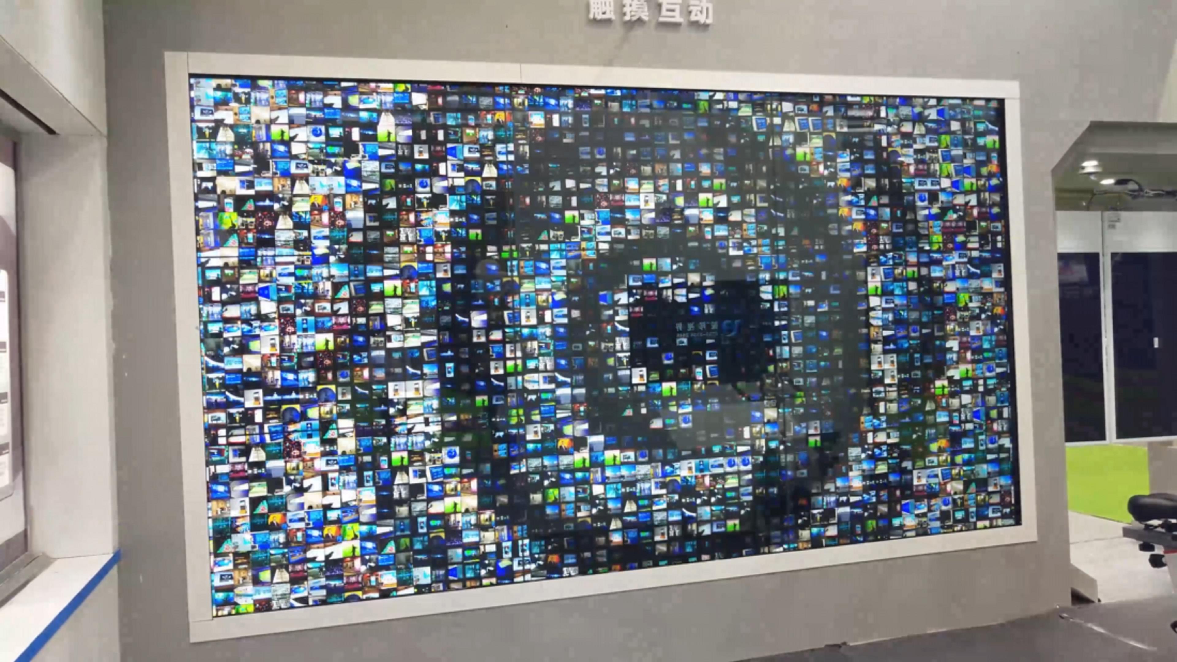 在展馆展厅里主要应用于海量图片或视频的集中互动展示,如"照片墙","