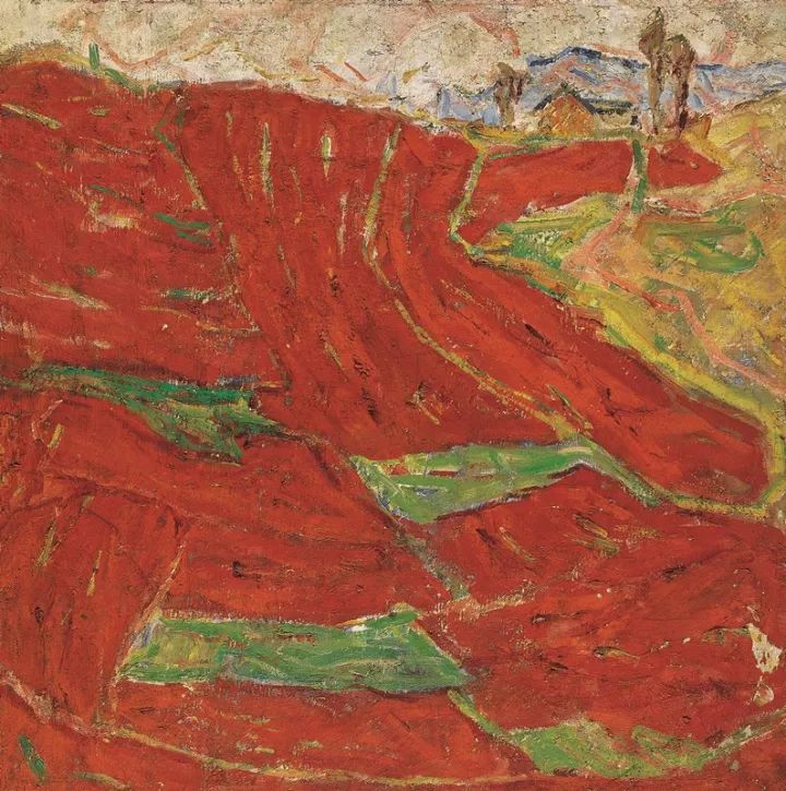 《红土》布面油画出生在湖南湘乡的罗尔纯,不管飞多远,他还是魂牵梦绕