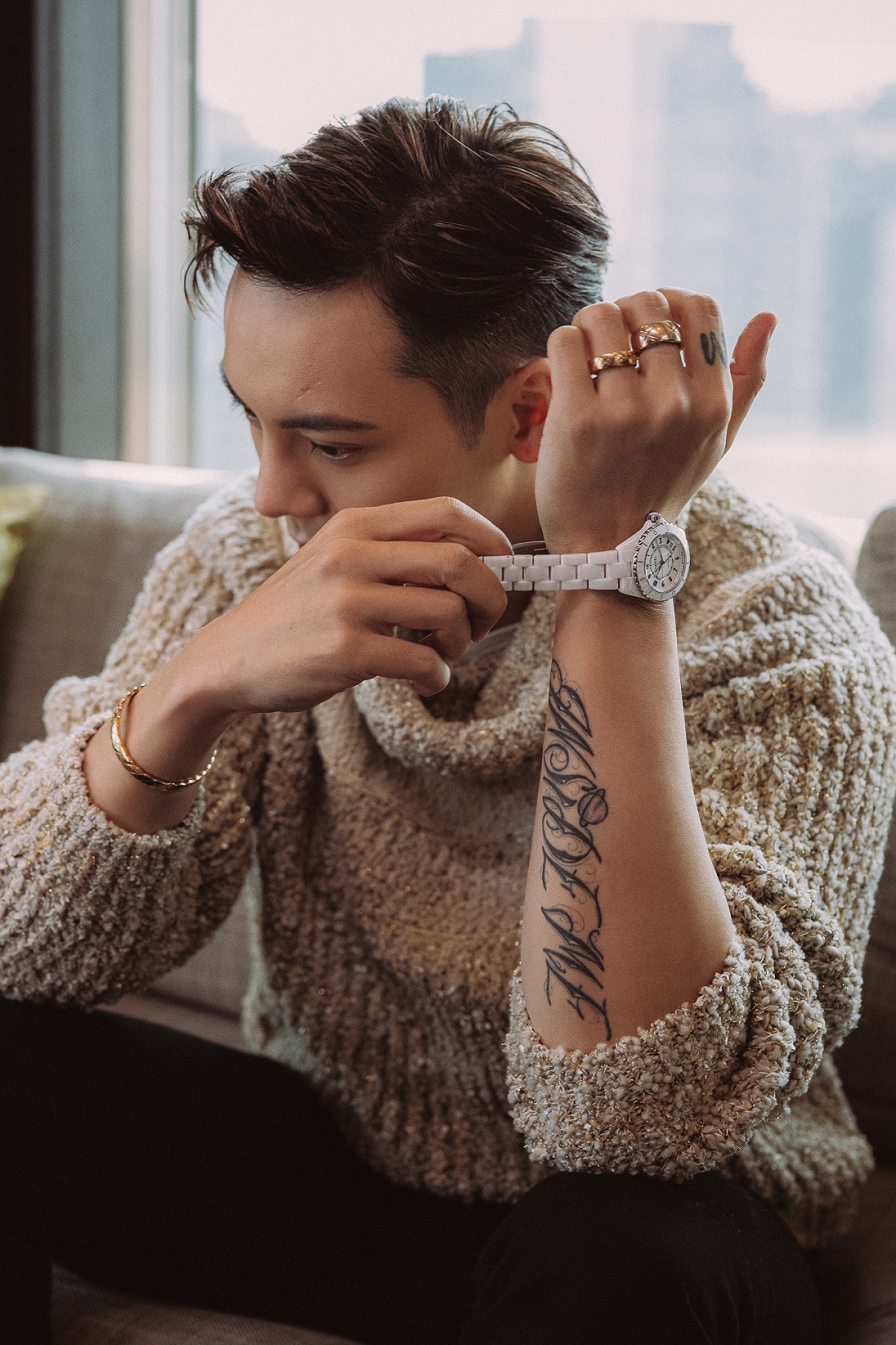 陈伟霆出席chanelj12腕表活动 分享分秒背后的故事