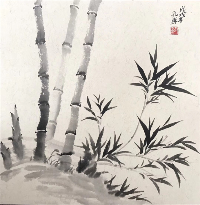 掬天地正气化成人文孔燕绘画作品小议