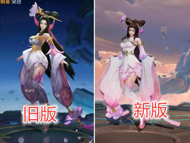 新旧英雄模型对比,妲己貂蝉成功逆袭,图四简直就是两个英雄!_王昭君