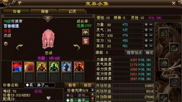 天龙八部:卡级玩家到底有多任性?4358附体小象,宠物比人物值钱