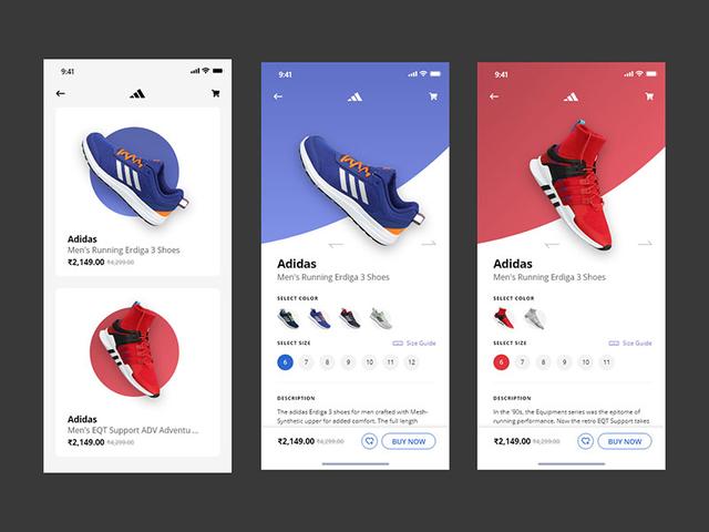 adidas app concept (uplabs challenge) by deepak padidas app by