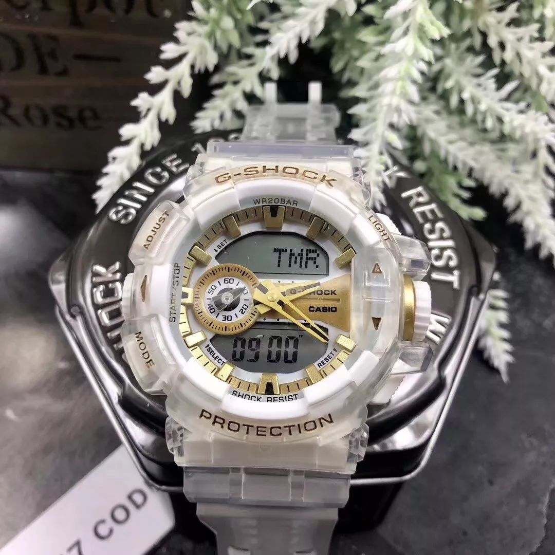 casio卡西欧g-shock see thru冰韧系列 罗志祥同款 200米防水 自动led