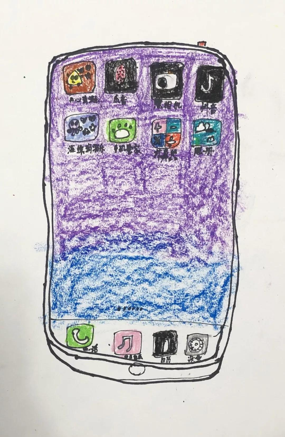 未来手机绘画作品图片