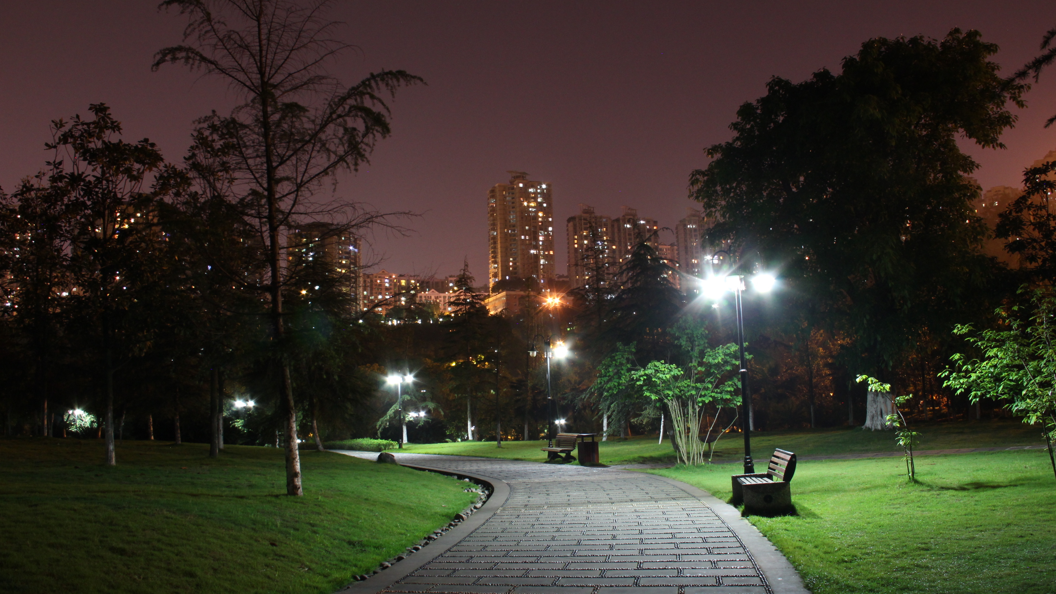 北京小区夜景图片