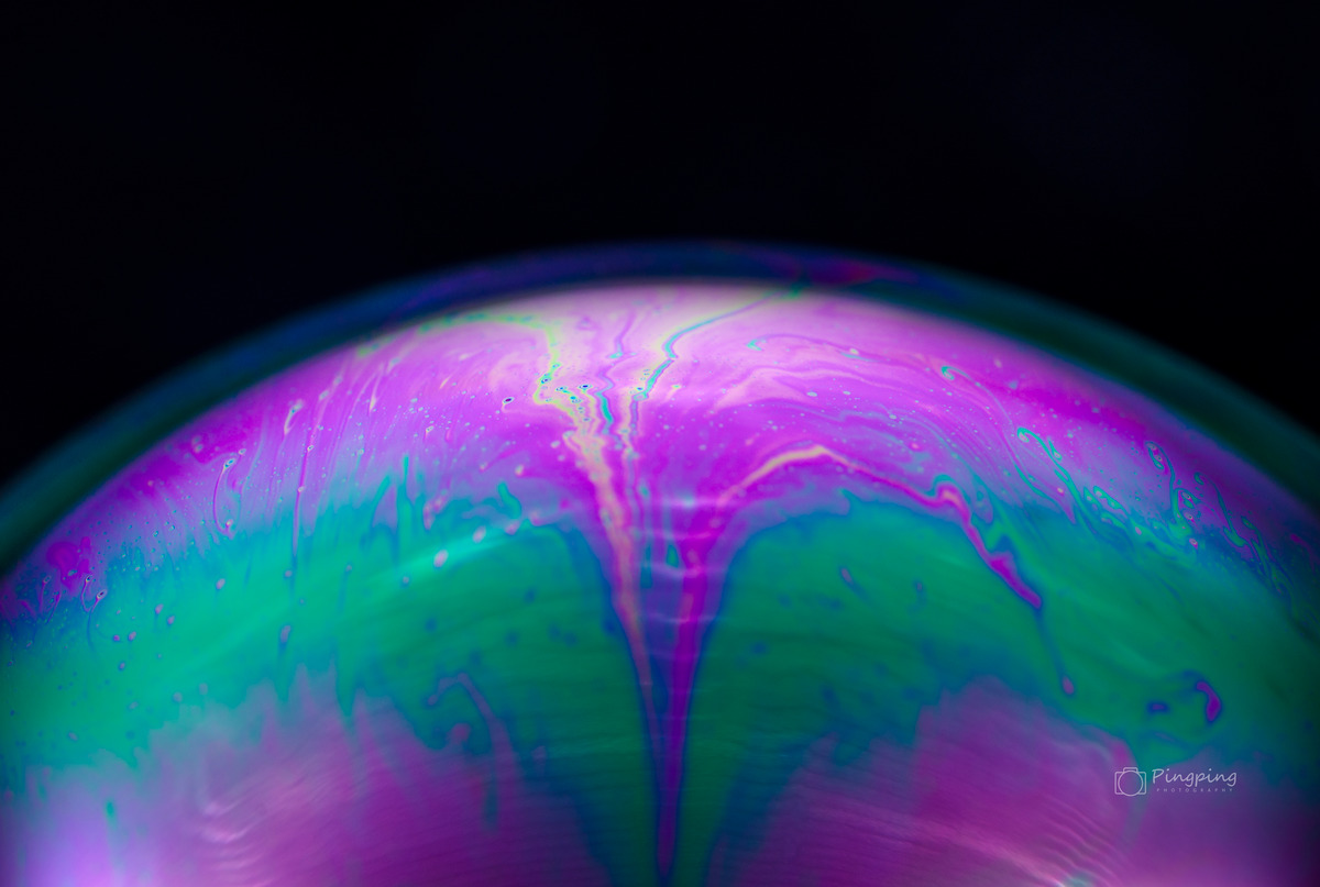 图虫静物摄影:幻彩肥皂泡,光的薄膜干涉