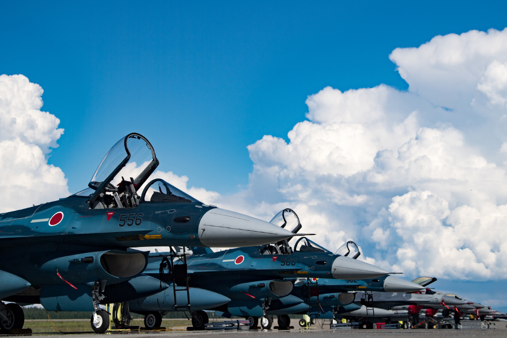 日本航空自卫队f2赴阿拉斯加参加红旗2019军演