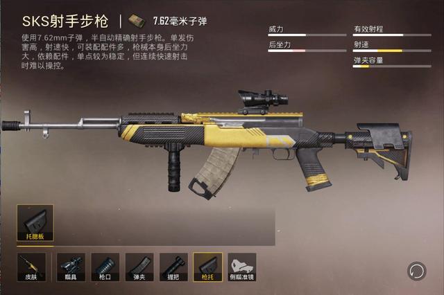 和平精英sks最强配置托腮板都能不要唯独它不能缺