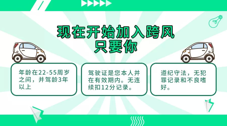 加入跨風的司機朋友不僅訂單質量高還能獲得訂單獎勵!3.