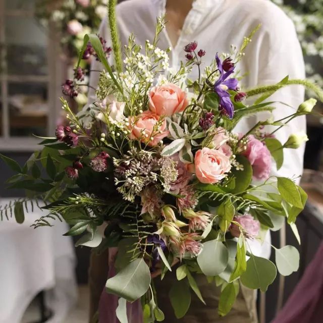 森系感的花束,太惊艳啦!_花艺