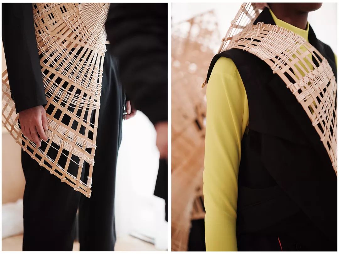 肿唇妆,竹编工艺,新版中国风齐上阵,这次伦敦男装周不要太精彩_设计