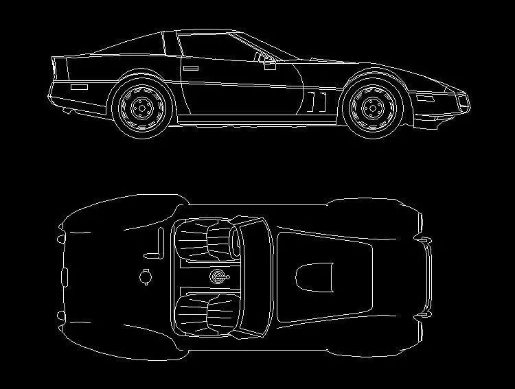 cad汽车平面图带尺寸图片