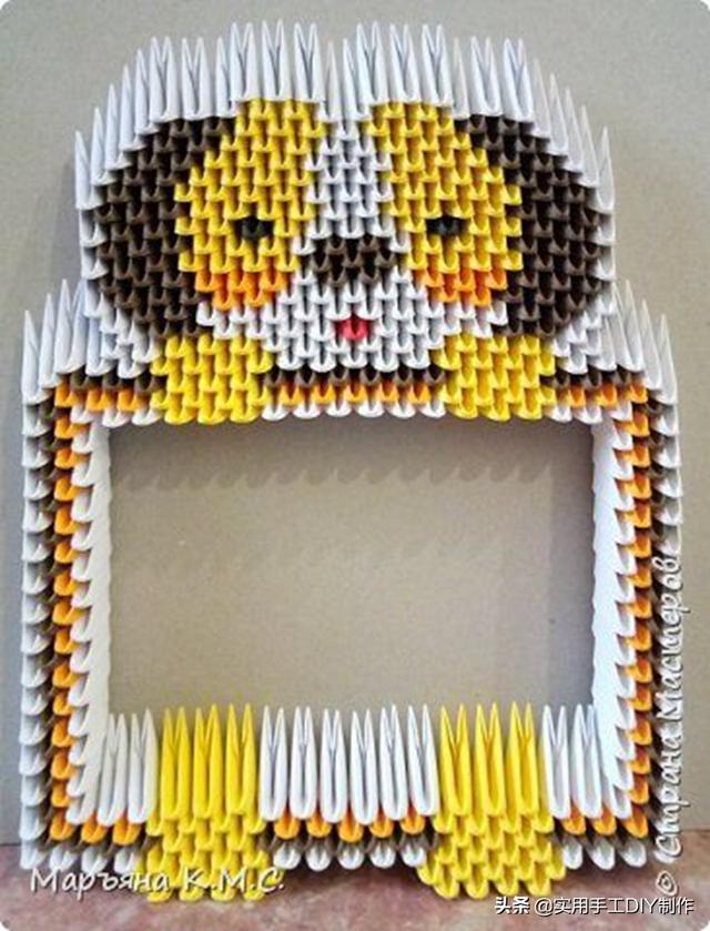 三角插折纸一些可爱的三角插作品家长可以与小孩一起做