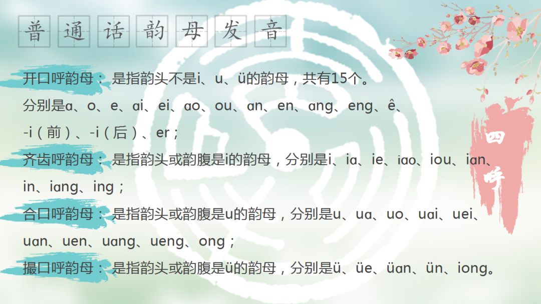 敲黑板传说中的四呼是什么