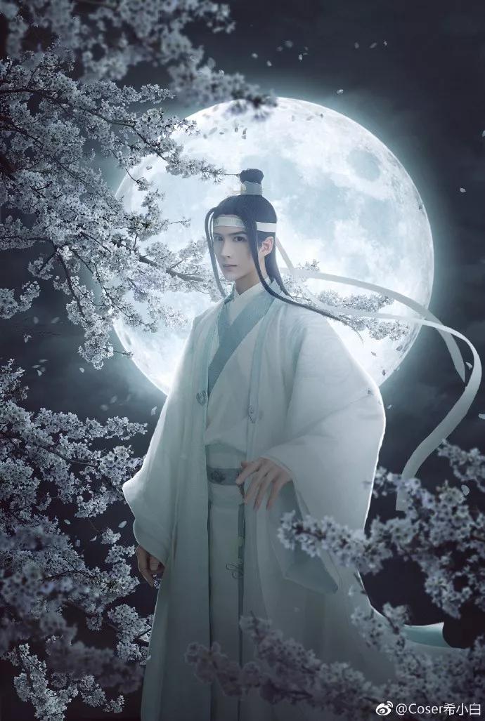 盛世美颜,《魔道祖师》蓝忘机cos,如画卷中公子轻拨我心弦!