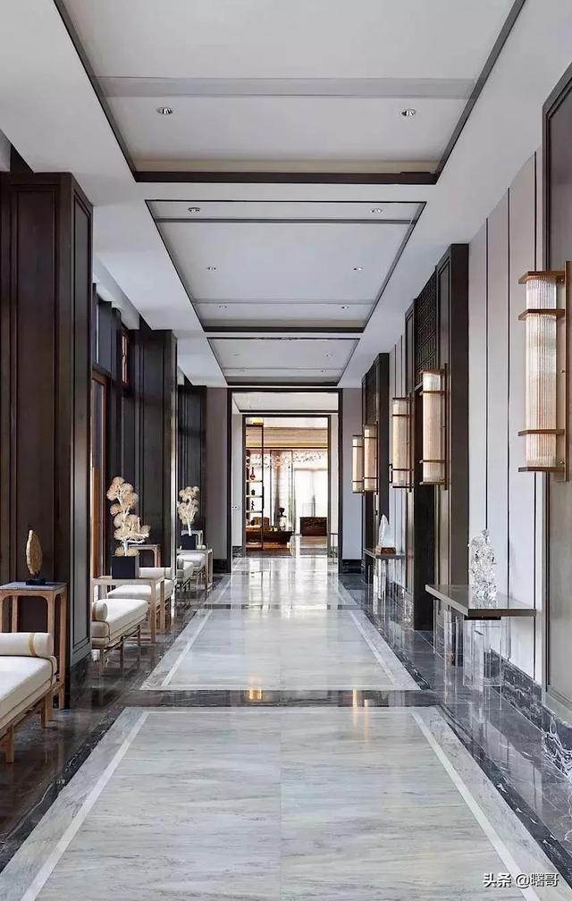 走在大理石上,感受东方新中式的极致享受