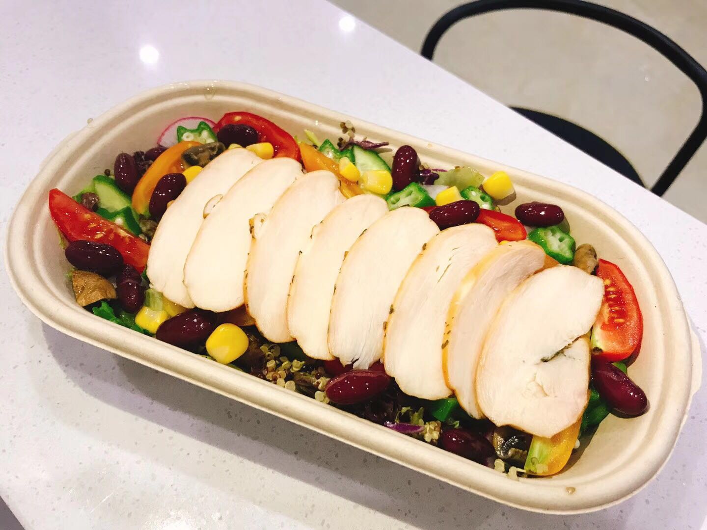 食课studio轻食培训班食谱分享鸡肉什锦轻食沙拉