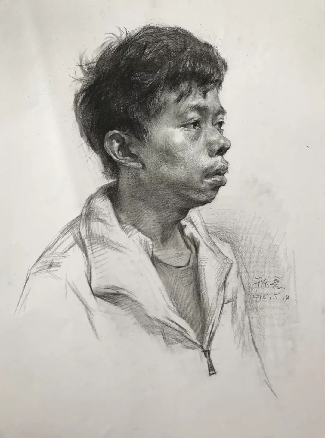 陈亮2019第四届金笔奖素描头像华南地区季军