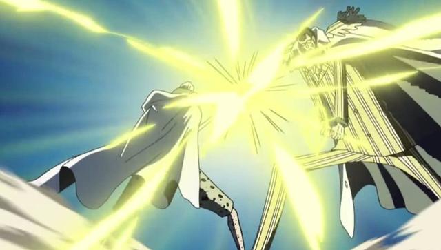 绝对没人敢说第一,黄猿每次战斗时,身上都会散发出强烈闪光,能够快速