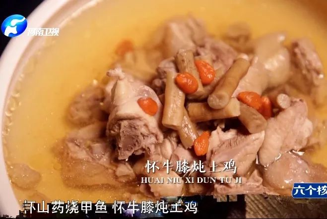 在"太极山药泥","文房四宝山药","怀山药烧甲鱼","怀牛膝炖土鸡","怀