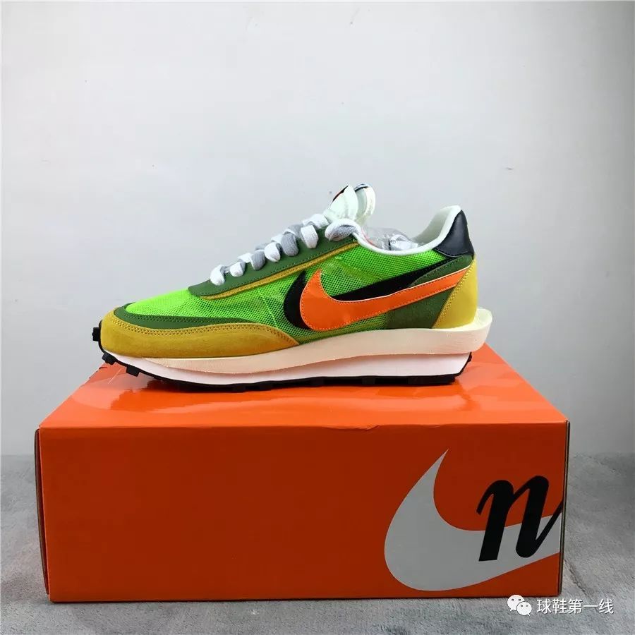 耐克联名解构黄绿橙勾3645sacaixnikeldvwaffle货号bv0073300