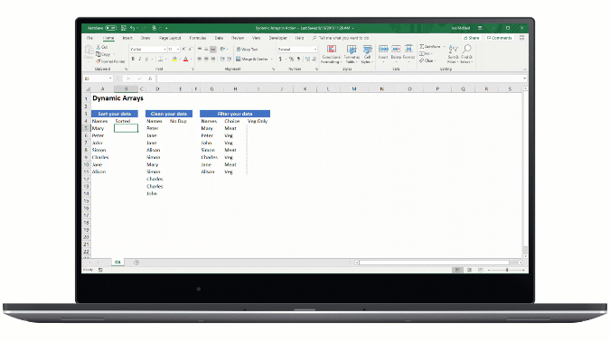 微软增强Excel公式体验：现已支持动态数组功能