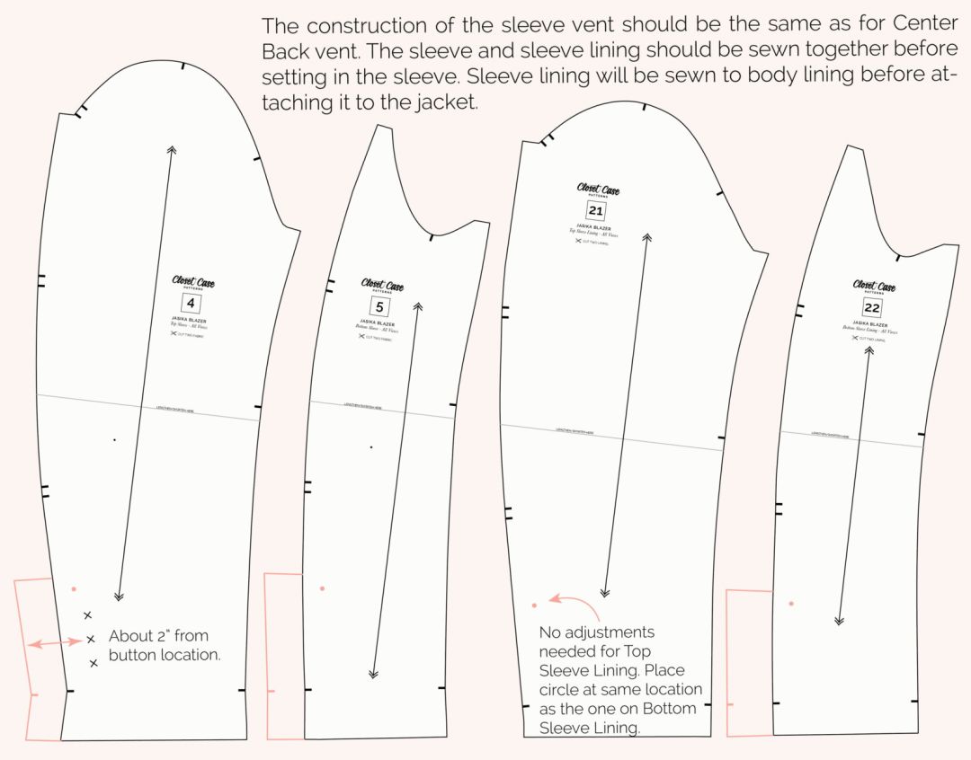 5款女士西服(夹克)的版型和纸样参考