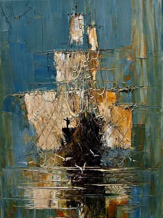 波兰女艺术家justynakopania用油画刀勾风景油画作品赏析