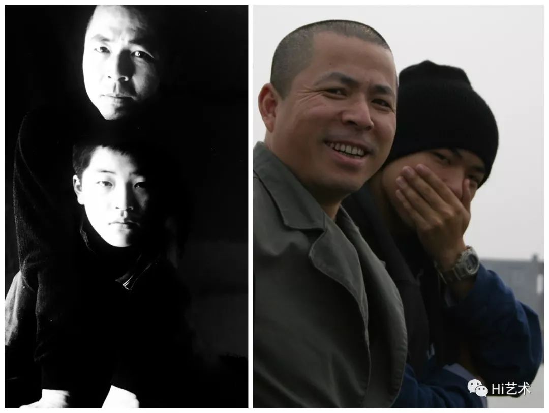 小学时的杨牧石与父亲杨剑平的合影,以及近照(图片分别由杨牧石,杨剑