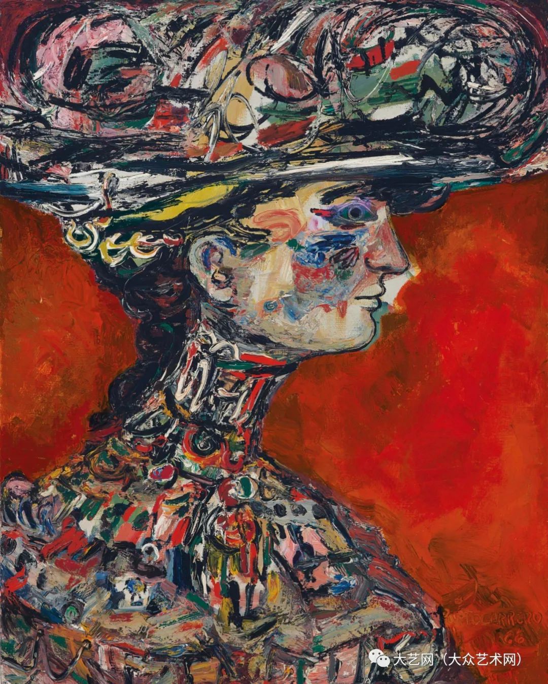 古巴著名雕塑家,陶艺家,画家 rene portocarrero 表现主义绘画