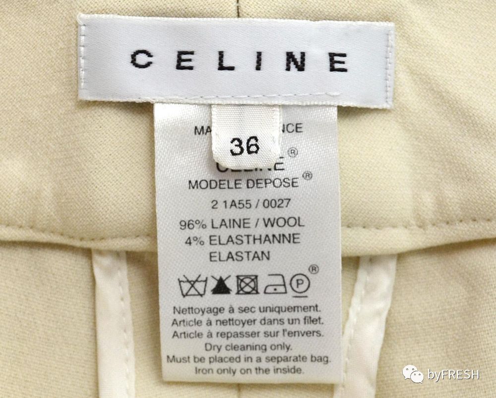 celine的洗标,这件衣服只能干洗那为什么我们经常会看见高级时装周