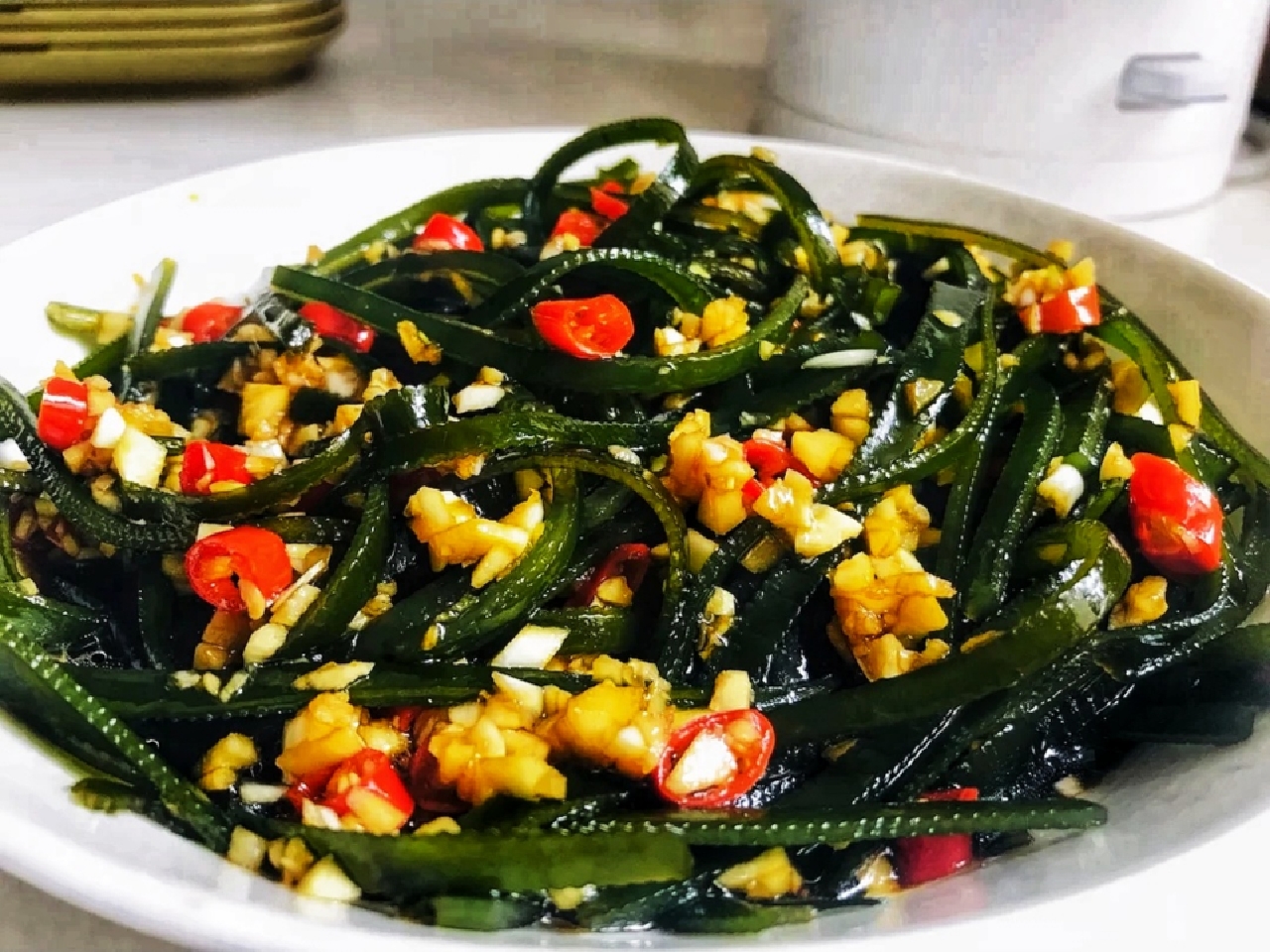 原创海带丝的香辣做法无需下锅翻炒爽脆不油腻麻辣鲜香百吃不厌