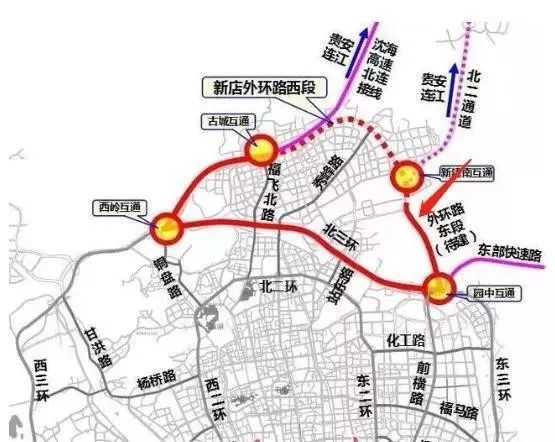 福州北二通道迎来建设元年晋安段贵安段双向动工开建4年后建成