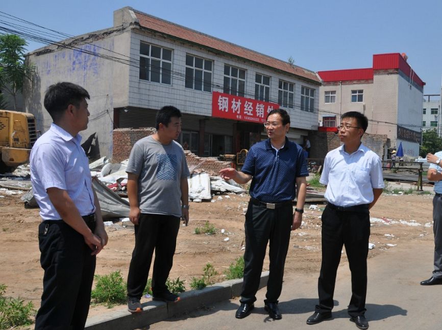 6月13日,冀南新区管委会主任白钢带队到我镇调研指导马峰线路域环境
