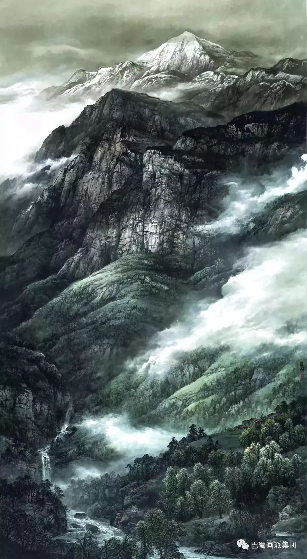 【巴蜀画派·名家】周裕国:独具雄伟风格 展现壮丽美感_山水画