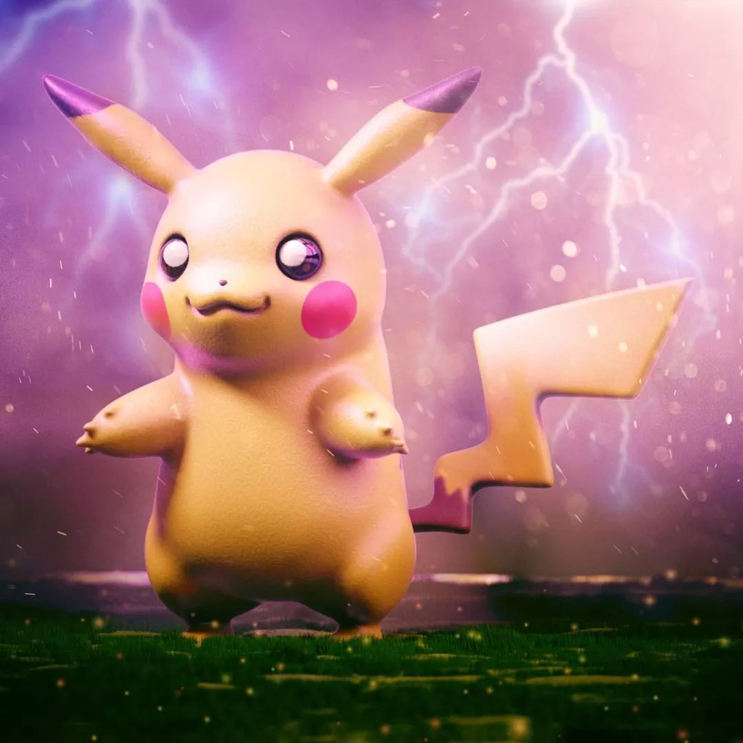 c4d制作的皮卡丘这才是真正的3d版宠物小精灵