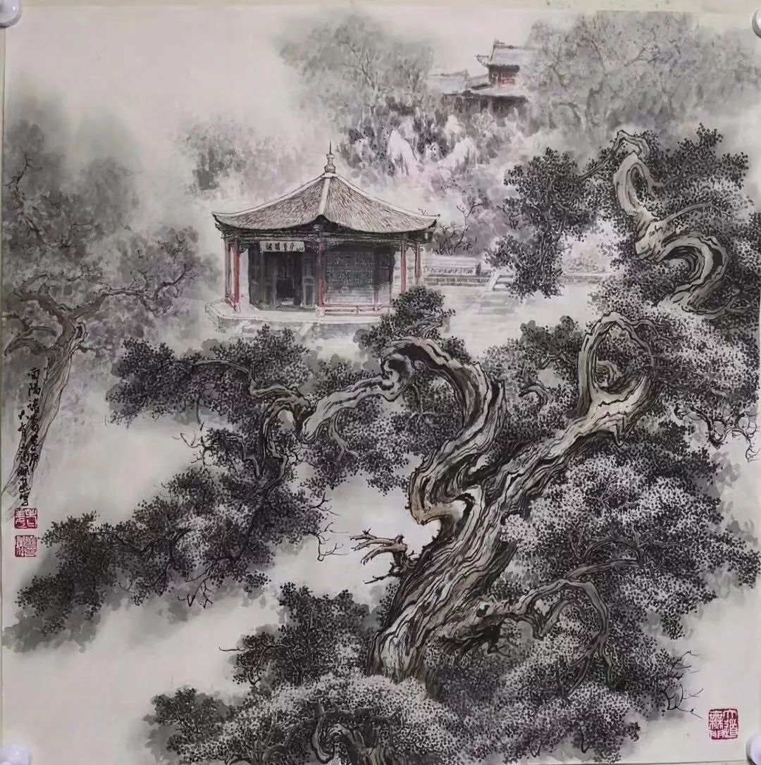 他妙笔绘写的南阳卧龙岗,美!_武侯祠