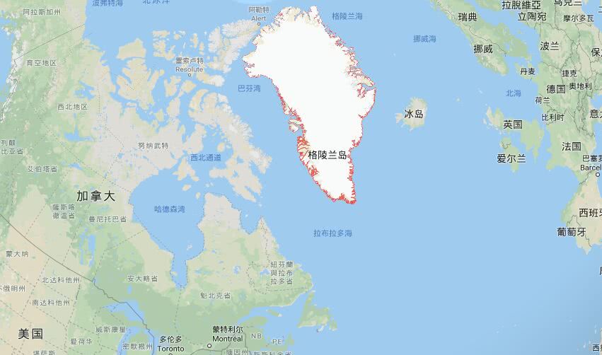 格陵兰岛行政区划图片
