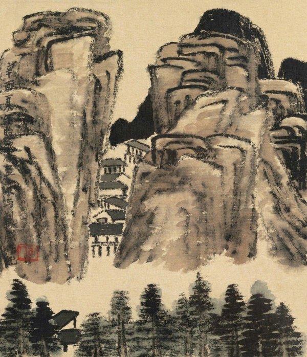 构图出奇出新齐白石的山水画欣赏