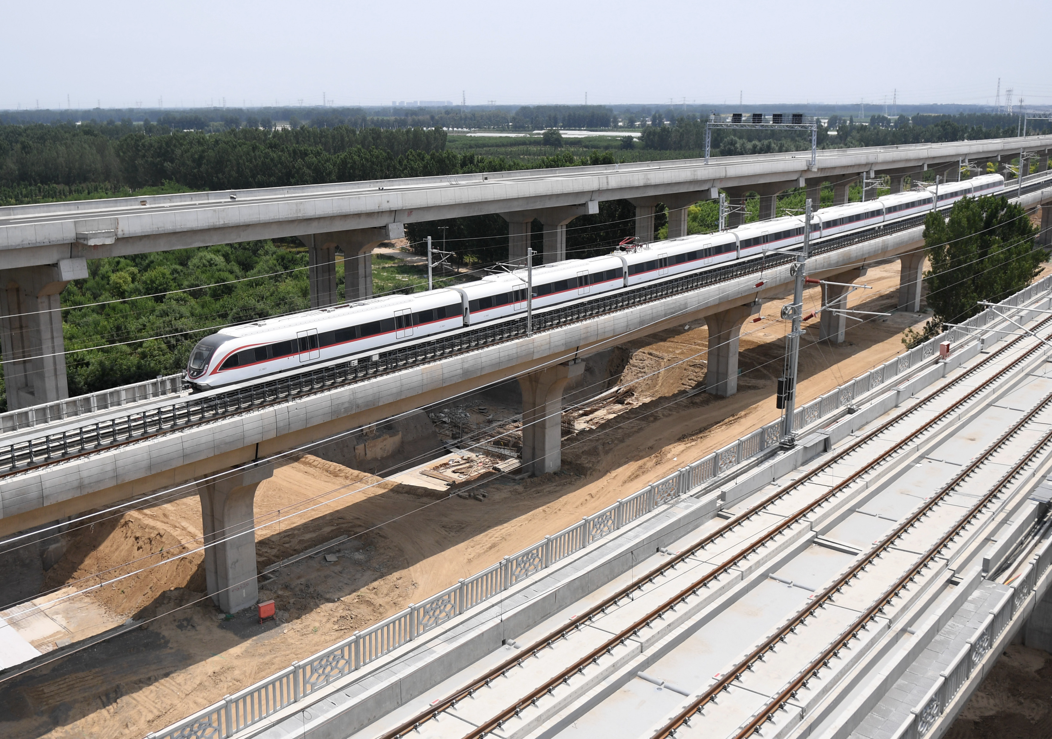 北京轨道交通新机场线一期开始试运行