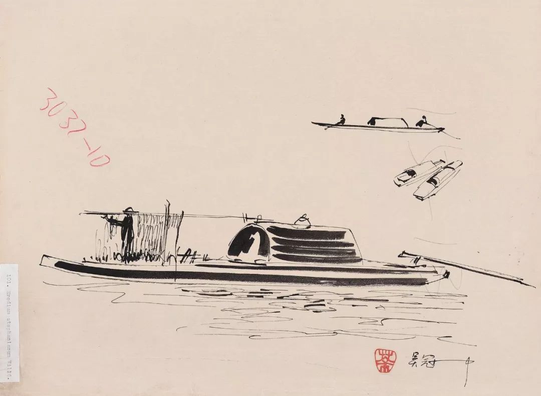 吴冠中笔下的船个个载着江南梦