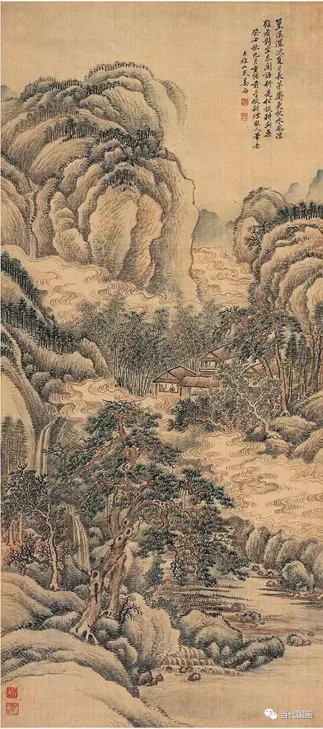 晚清名家姜筠山水画作品欣赏