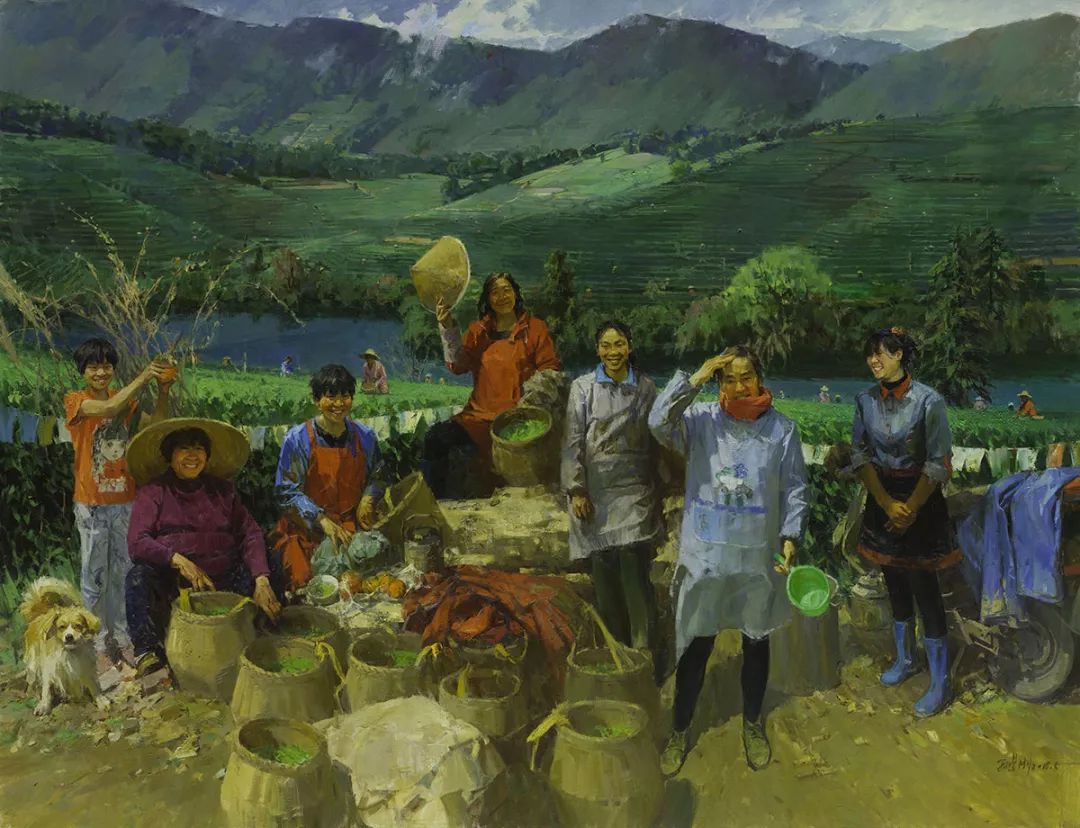 孙景刚 油画 260cm×340cm时代领跑者之一 杨参军 周小松 黄庆 油画