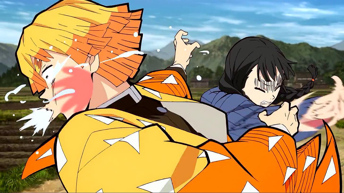 鬼灭之刃炭治郎听得懂鸟语戴着猪头皮毛开启双刀流的男人