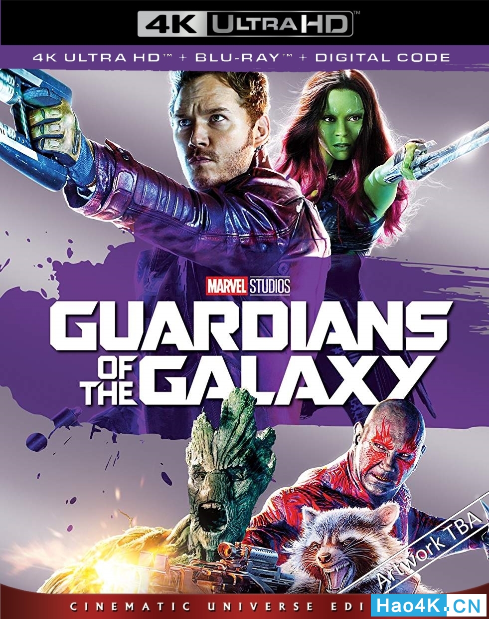 漫威系列电影《银河护卫队》发布4k uhd蓝光影碟