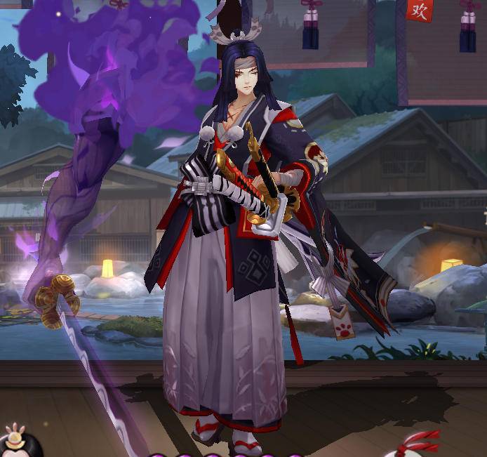 原创阴阳师鬼切崽战皮肤战国主题鸣旗戮风望眼欲穿后的我可以