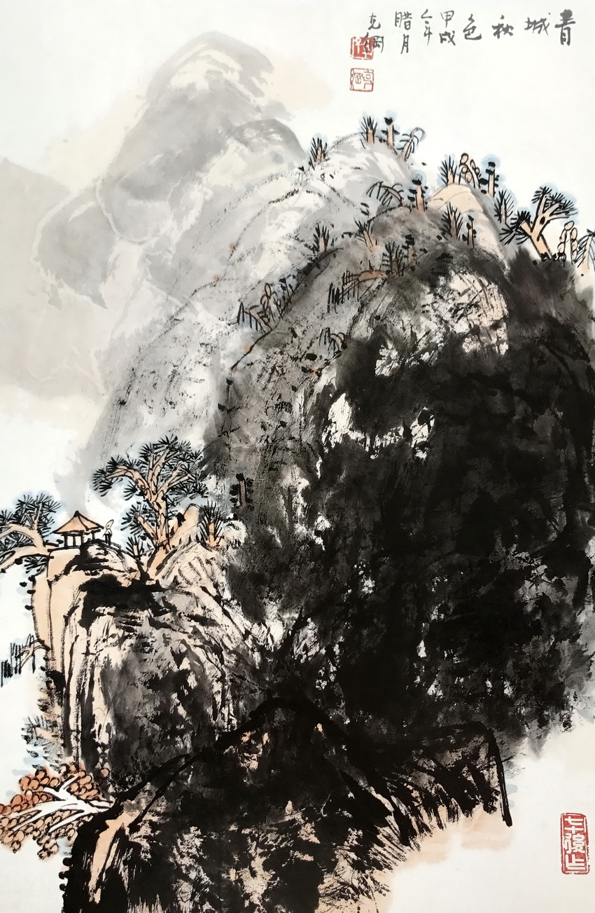 1/ 12 岑学恭国画山水艺术作品 曾宪荣国画山水艺术作品 潘素国画山水