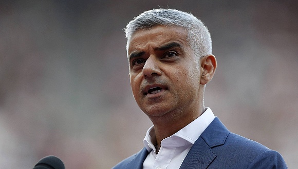 伦敦市长萨迪克·汗 图片来源:视觉中国