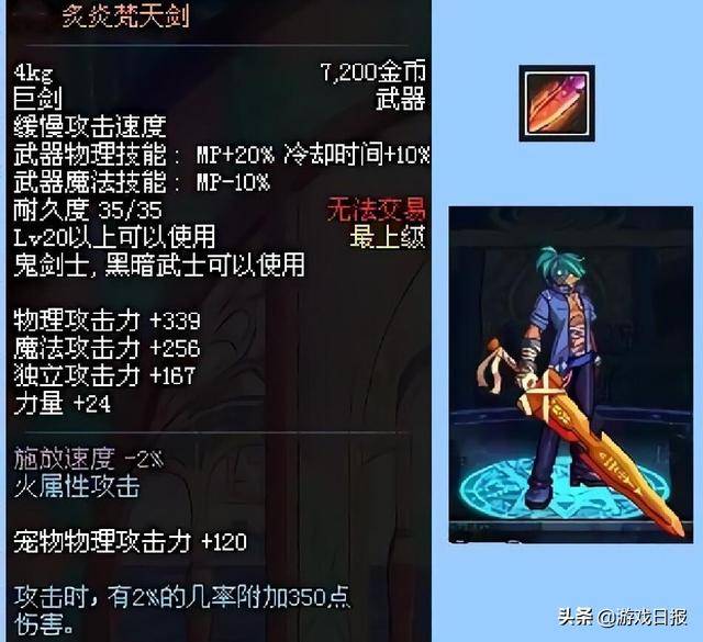 dnf:最稀有巨剑,外观霸气还能强化宠物,十年来几乎无人见过_炎剑